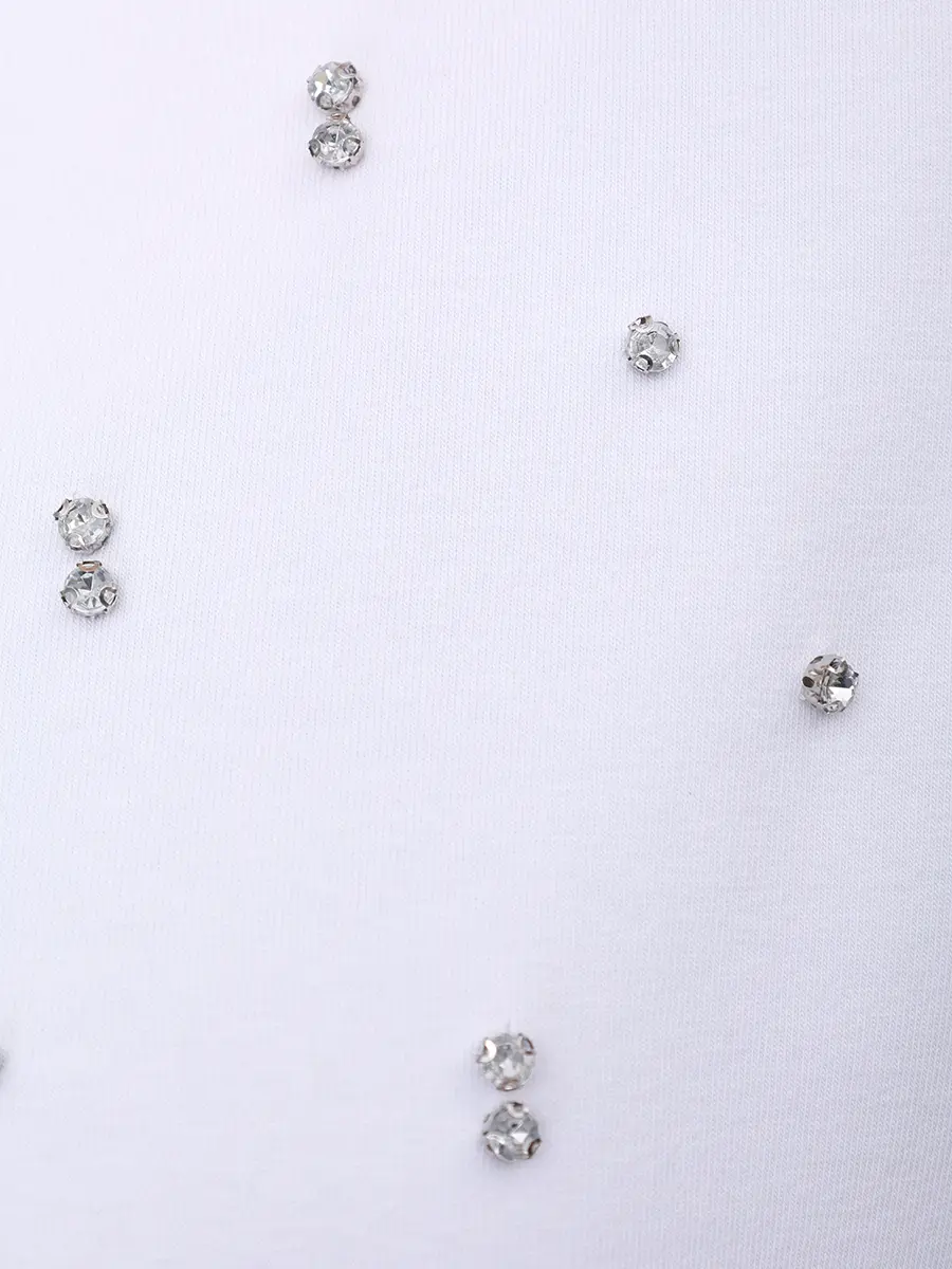 Футболка с кристаллами PERSONA BY MARINA RINALDI 2523976011 001 297 Белый  Фото 6