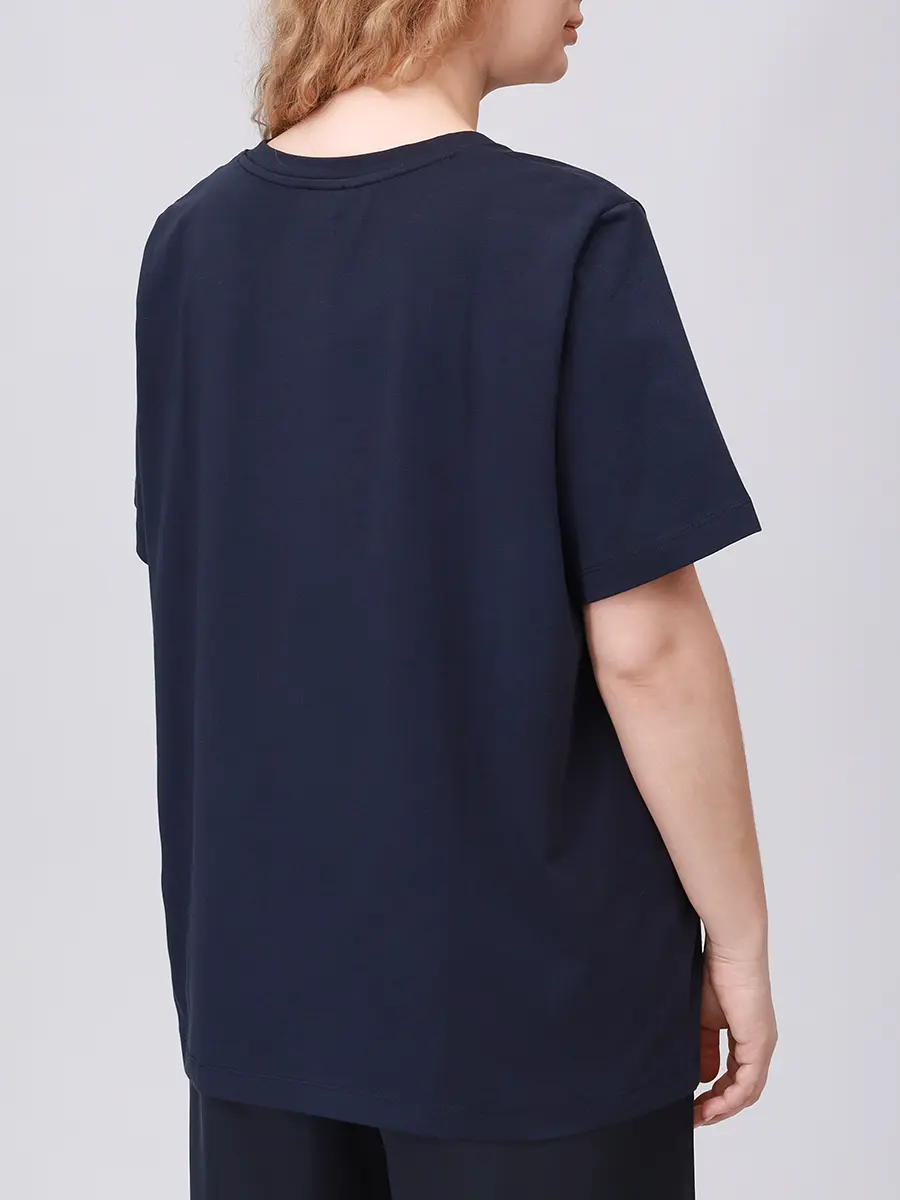 Футболка с кристаллами PERSONA BY MARINA RINALDI 2523976011 005 297 Синий  Фото 3