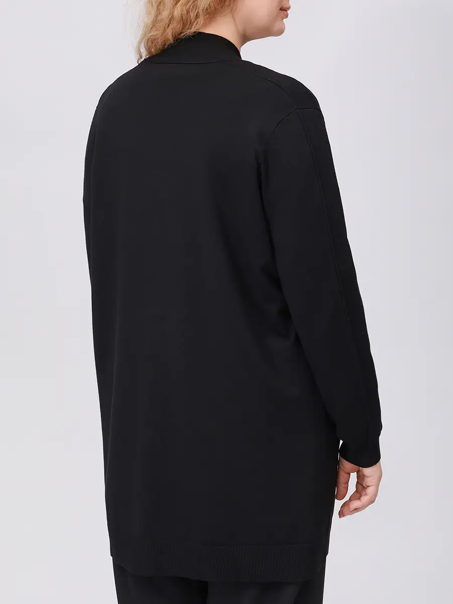 Кардиган из вискозы PERSONA BY MARINA RINALDI 2523346015 006 014 Черный  Фото 3
