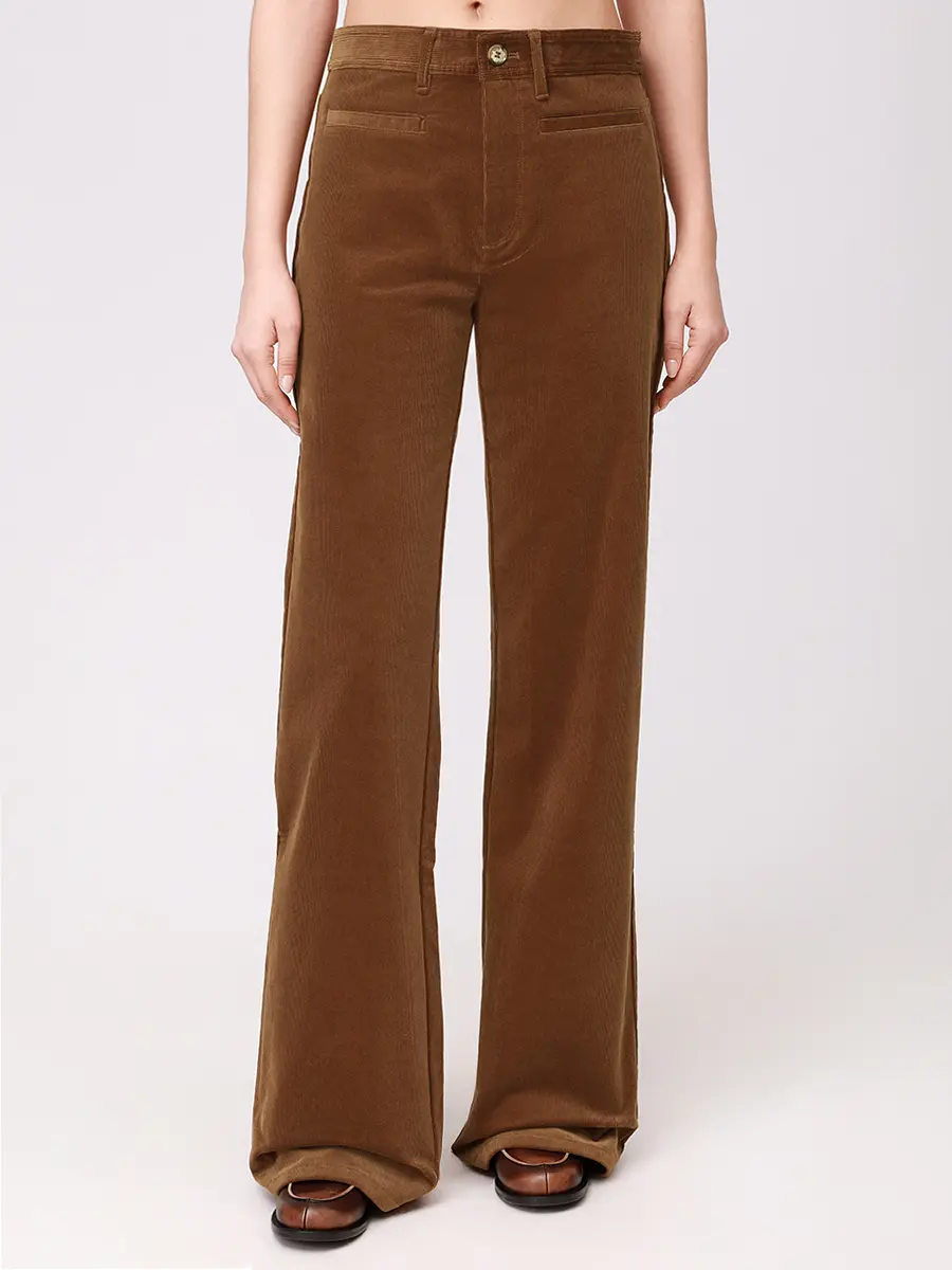 Брюки вельветовые PAIGE 1F40P83-8632 Коричневый  Фото 4