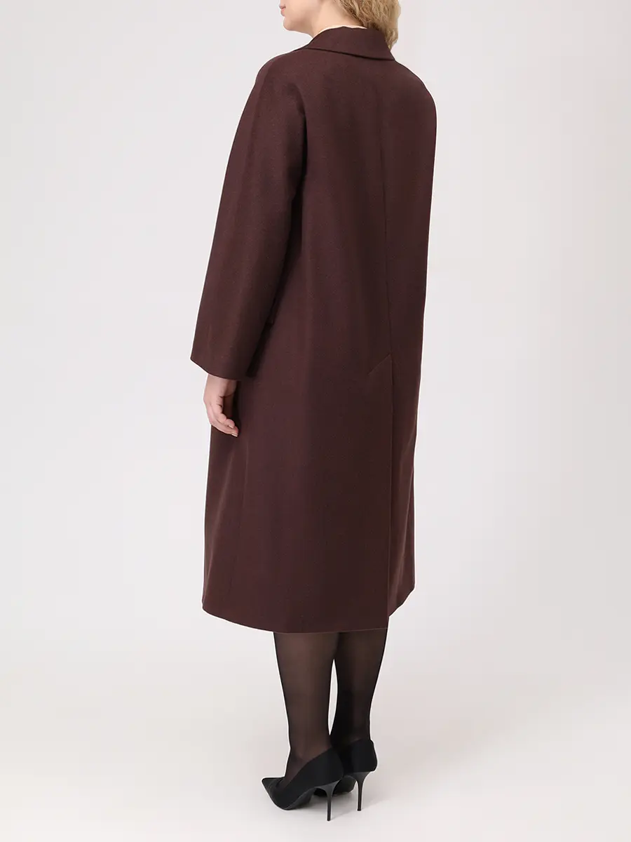 Пальто шерстяное ELISABETTA 75-80 7131/55 Бордовый  Фото 3