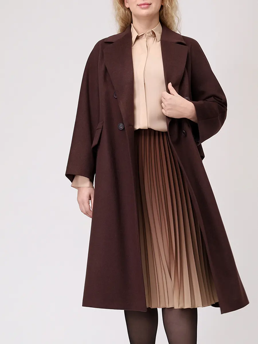 Пальто шерстяное ELISABETTA 75-80 7131/55 Бордовый  Фото 2