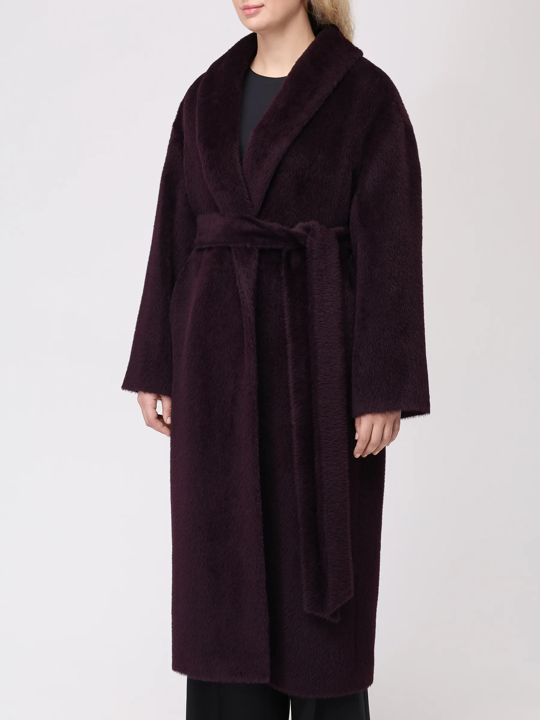 Пальто из шерсти альпака ELISABETTA 75-60 PUR/70 Фиолетовый  Фото 4