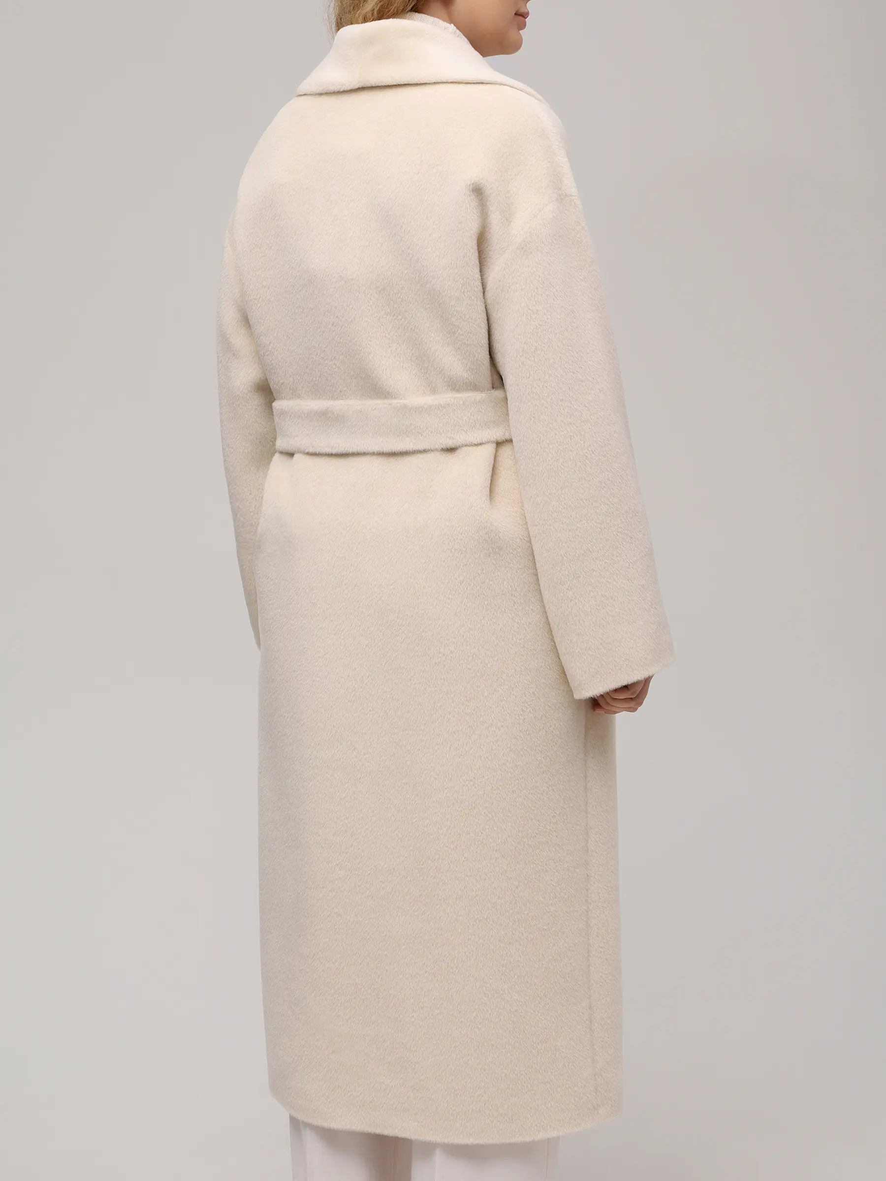 Пальто из шерсти альпака ELISABETTA 75-60 401/188 Кремовый  Фото 3