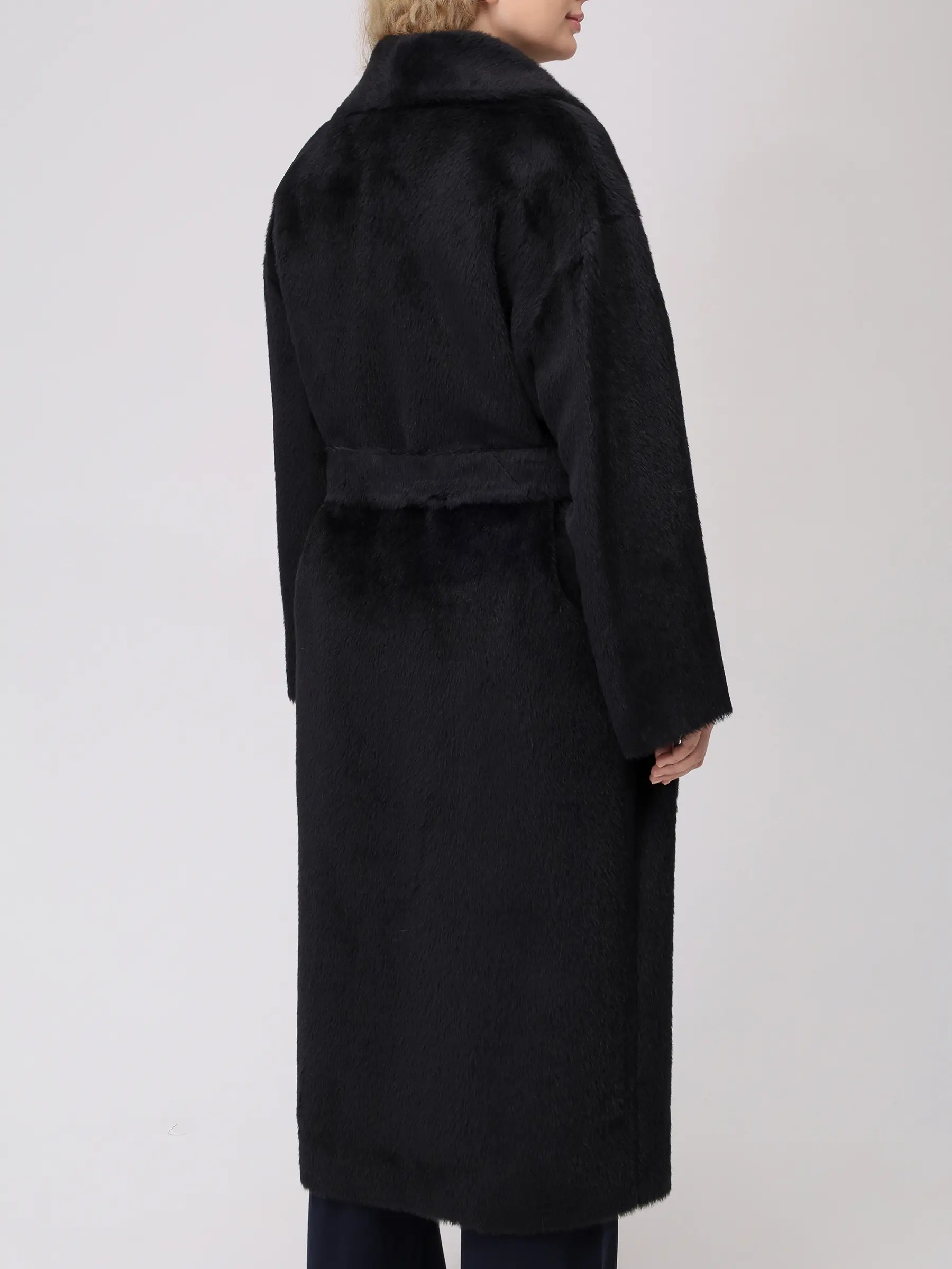 Пальто из шерсти альпака ELISABETTA 75-60 65long/70 Черный  Фото 3