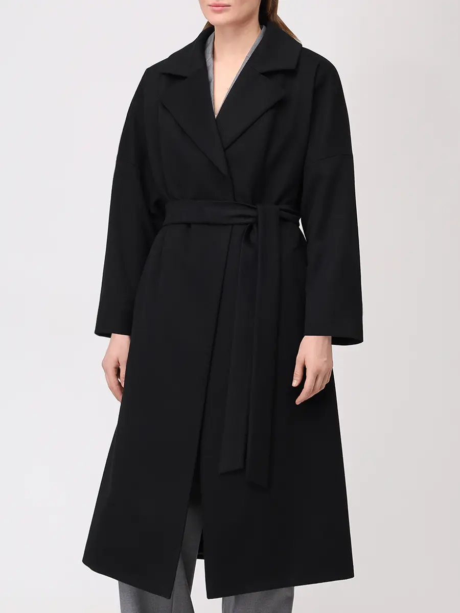 Пальто кашемировое ELISABETTA 75-63 0091/100 Черный  Фото 4