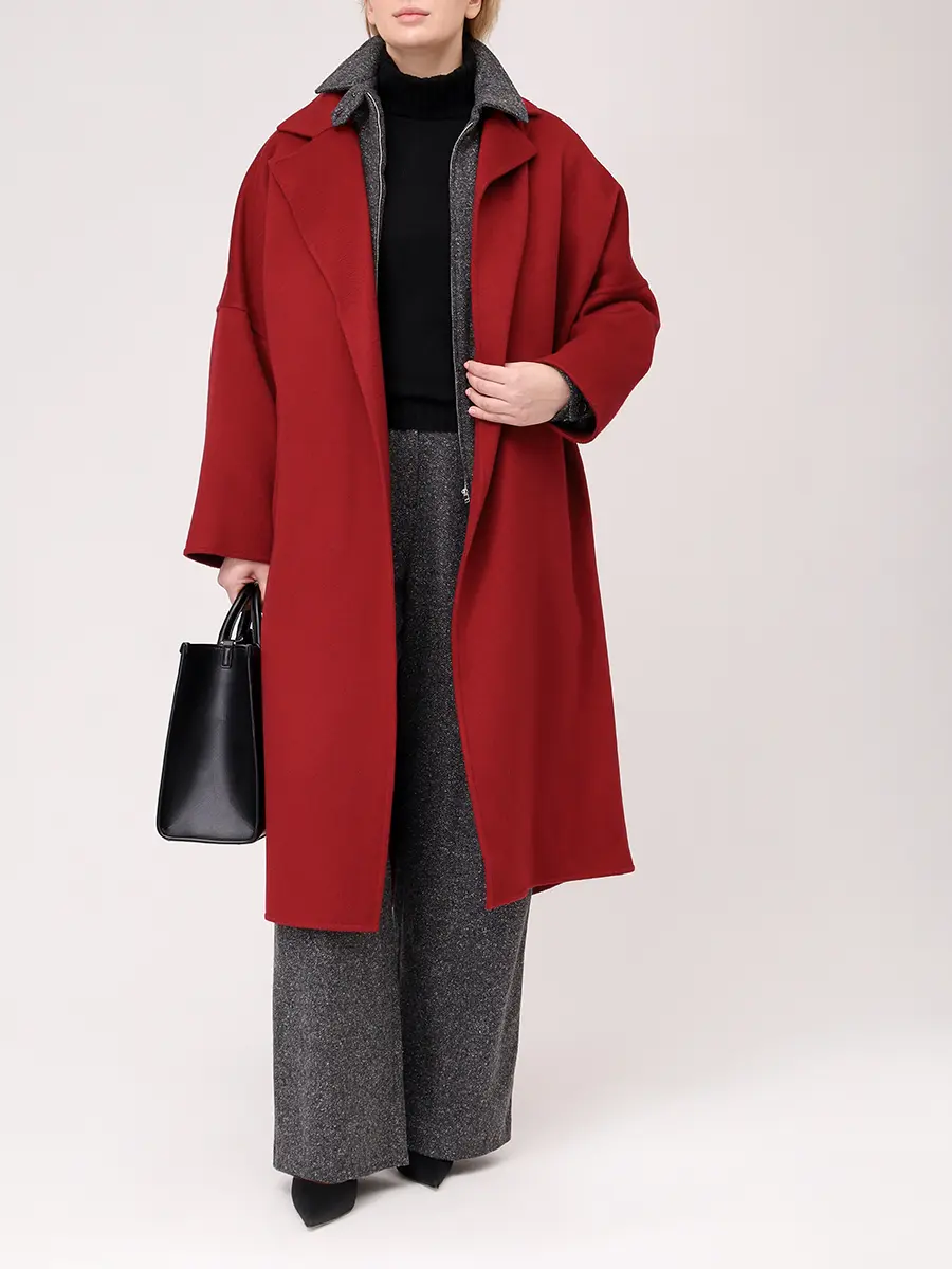 Пальто кашемировое ELISABETTA 75-63 TA3238/10 Красный  Фото 2
