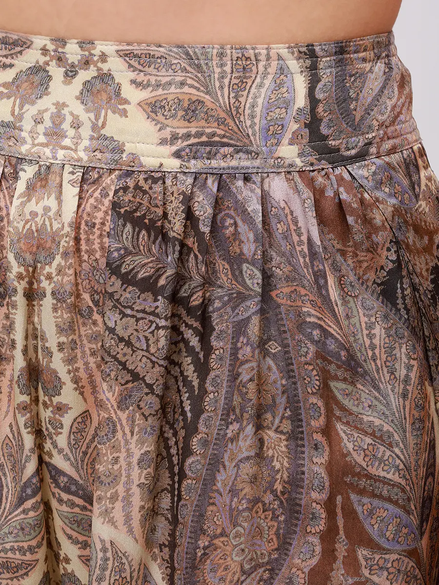 Брюки шелковые ZIMMERMANN 4843PF251/DENP Коричневый  Фото 5