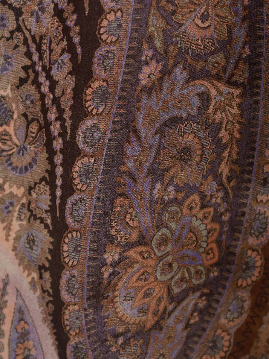 Брюки шелковые ZIMMERMANN 4843PF251/DENP Коричневый  Фото 6