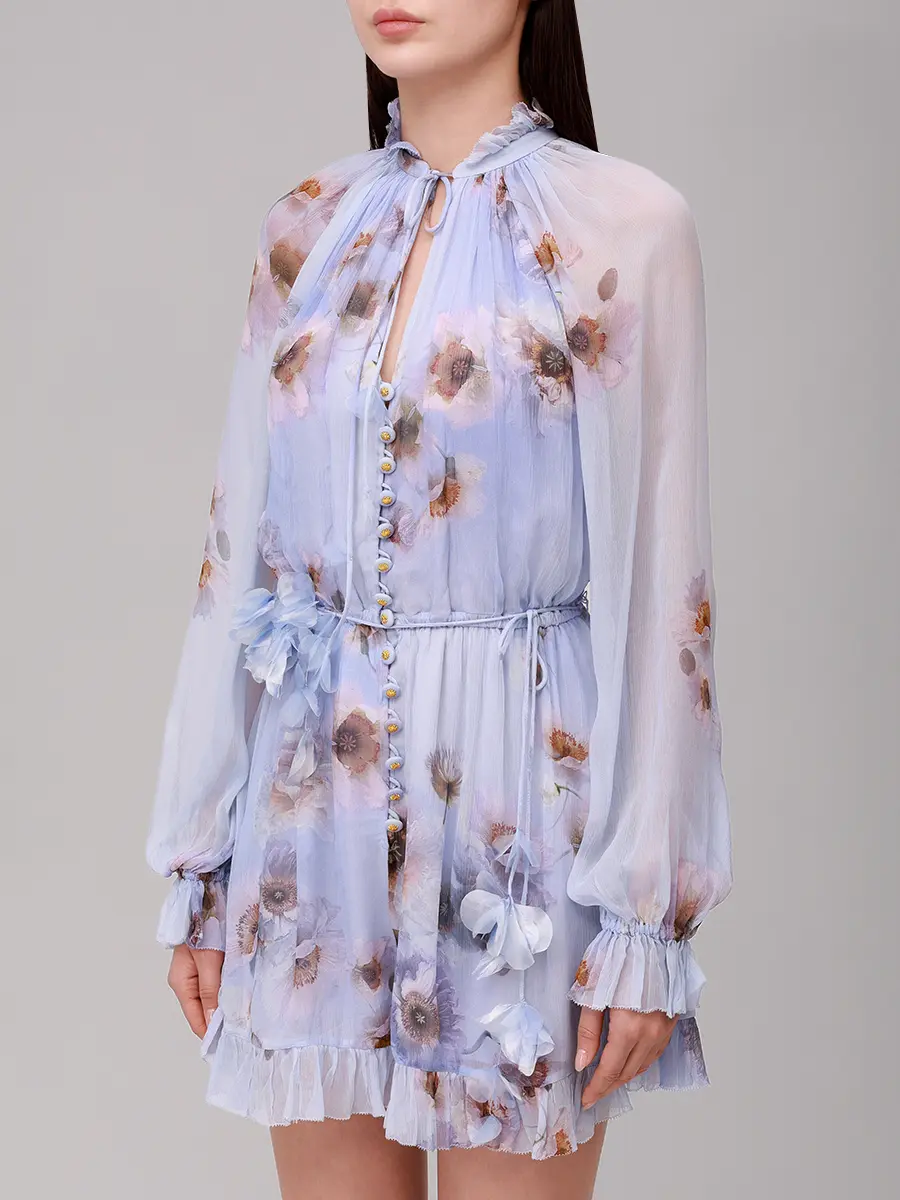 

Комбинезон из вискозы, Голубой, 3688YF251/LILPP