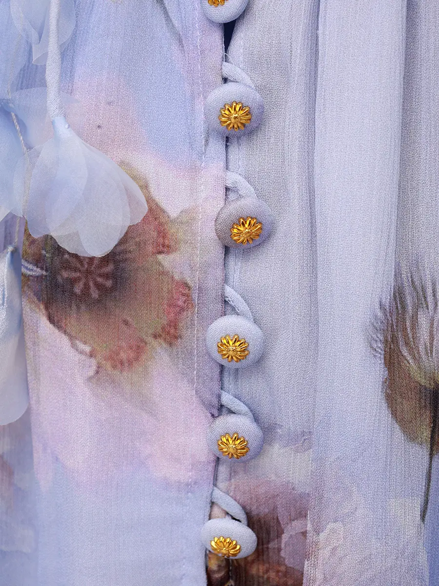 Комбинезон из вискозы ZIMMERMANN 3688YF251/LILPP Голубой  Фото 6