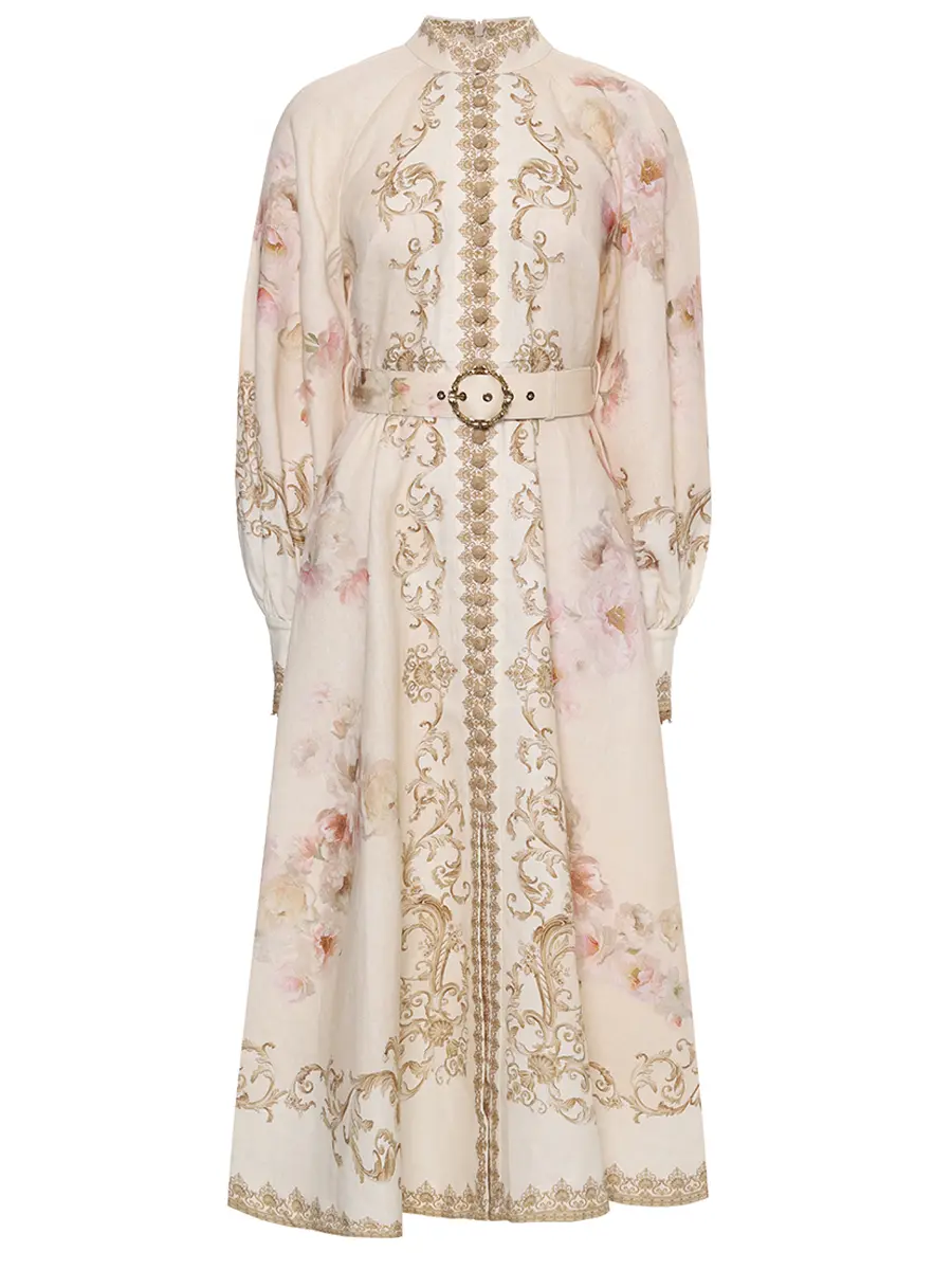 Платье льняное ZIMMERMANN 5168DF251/CPNY Принт 