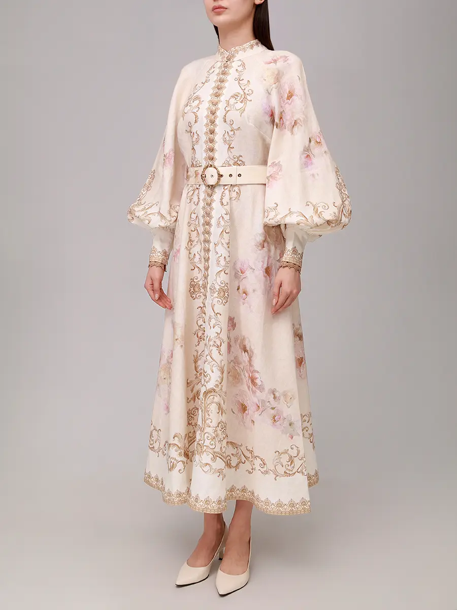 Платье льняное ZIMMERMANN 5168DF251/CPNY Принт  Фото 4