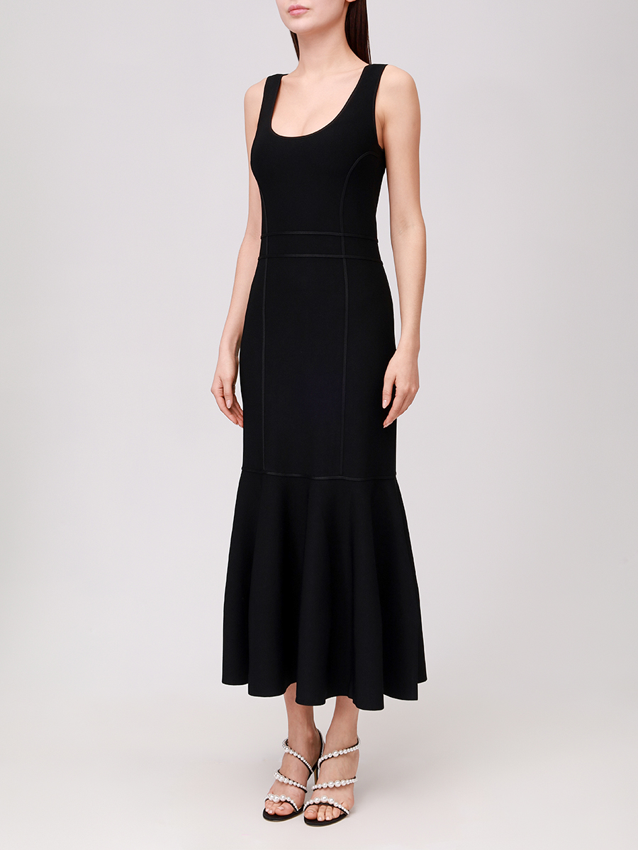 

Платье из вискозы, Черный, 4871DF251