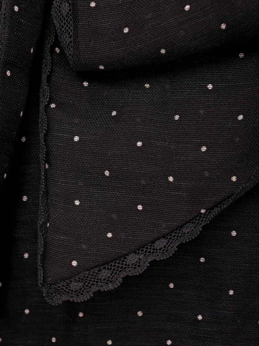 Платье из шелка и льна ZIMMERMANN 5414DF253/BDT Горох  Фото 6