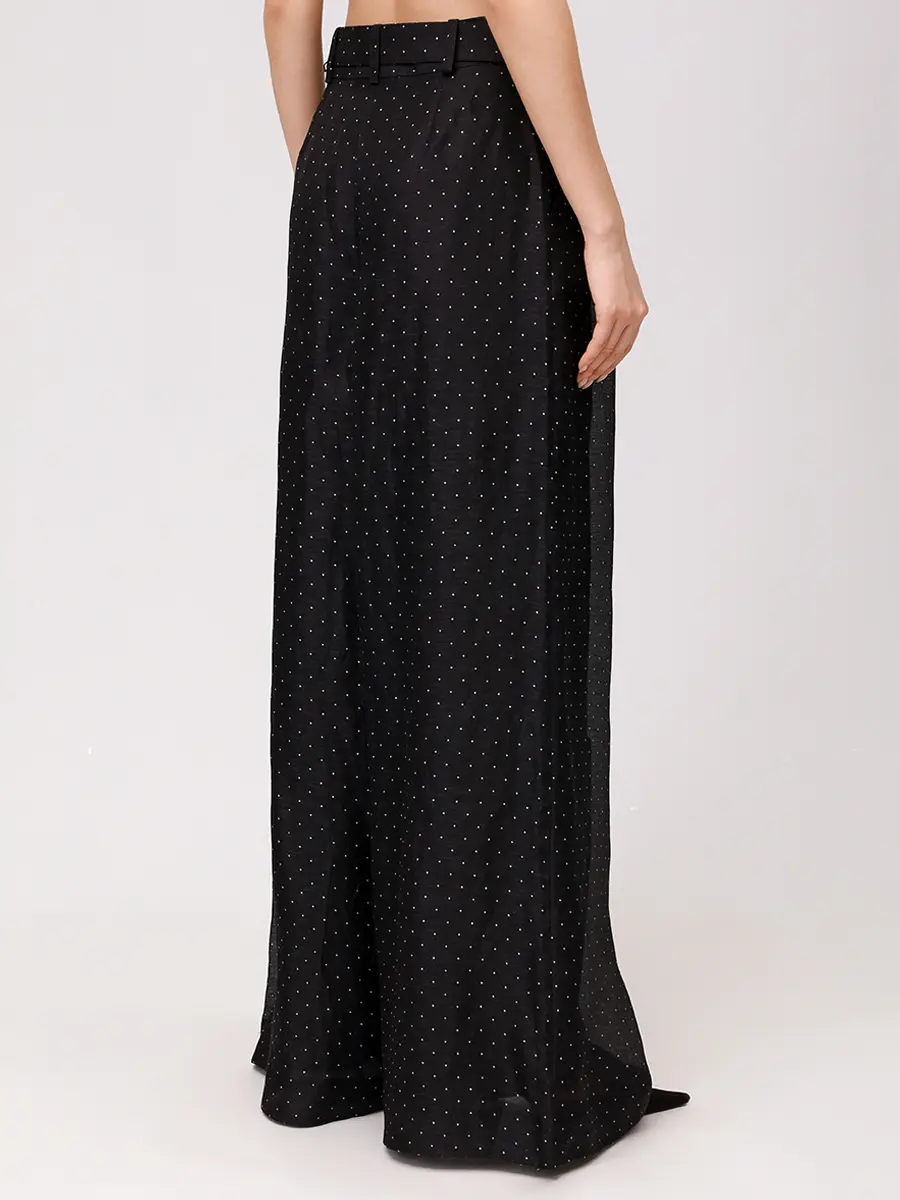 Брюки из шелка и льна ZIMMERMANN 5526PF253/BDT Горох  Фото 3