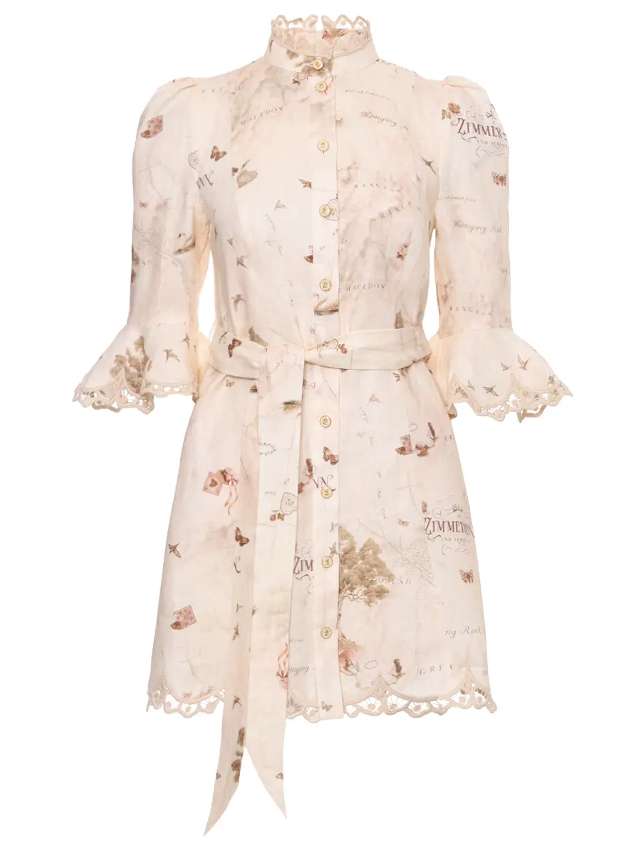 Платье льняное ZIMMERMANN 5294DF25R/MPR Принт 