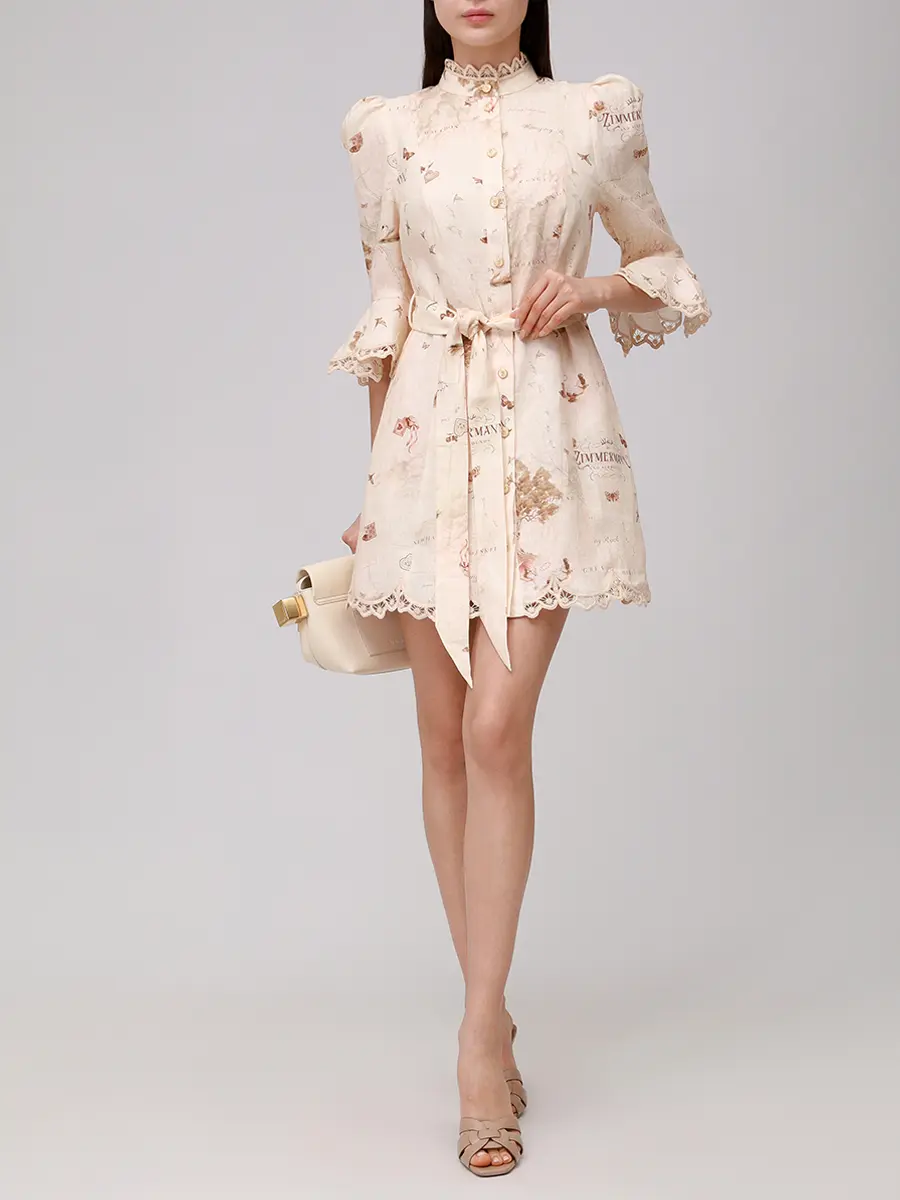 Платье льняное ZIMMERMANN 5294DF25R/MPR Принт  Фото 2