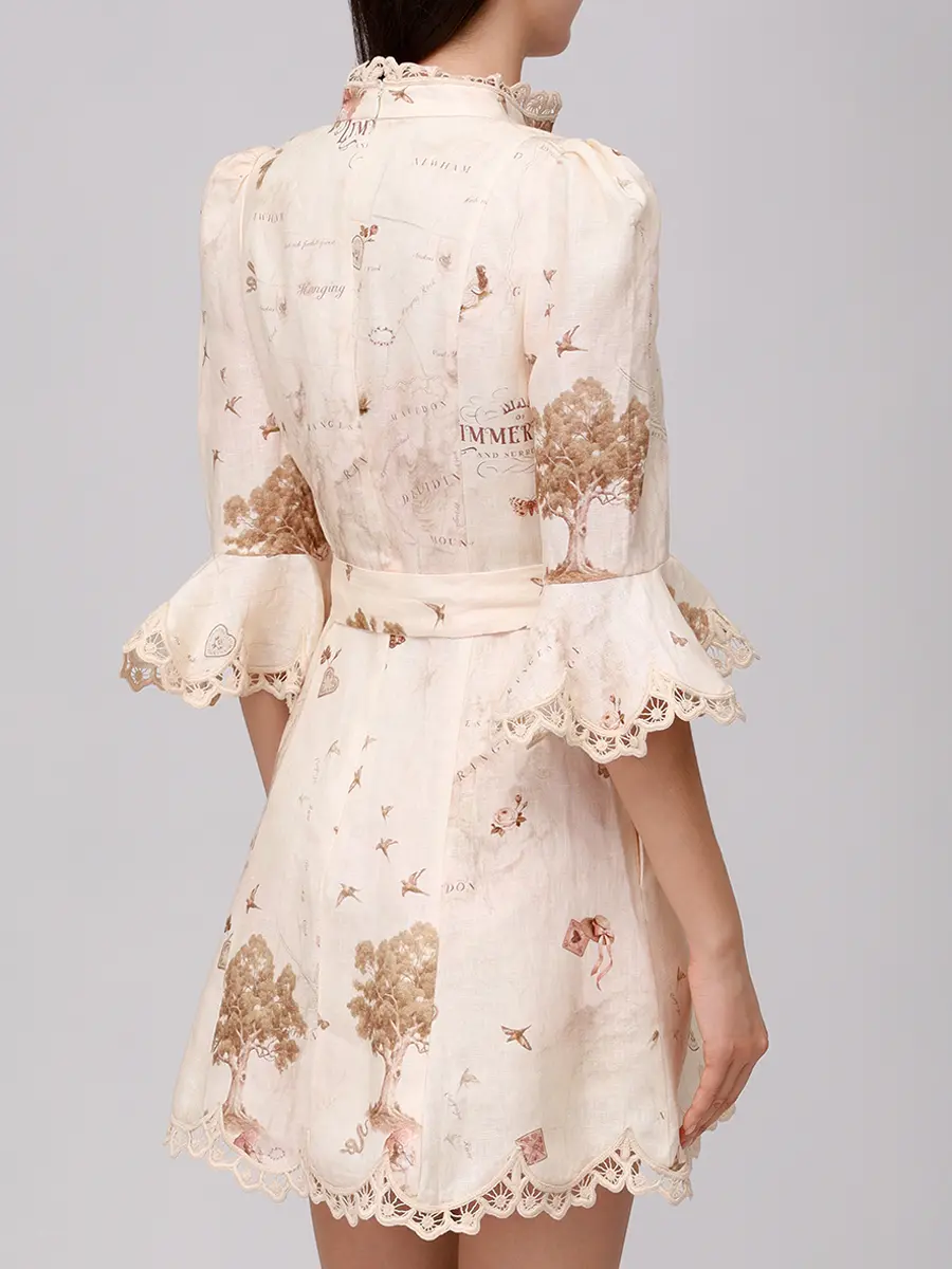 Платье льняное ZIMMERMANN 5294DF25R/MPR Принт  Фото 3