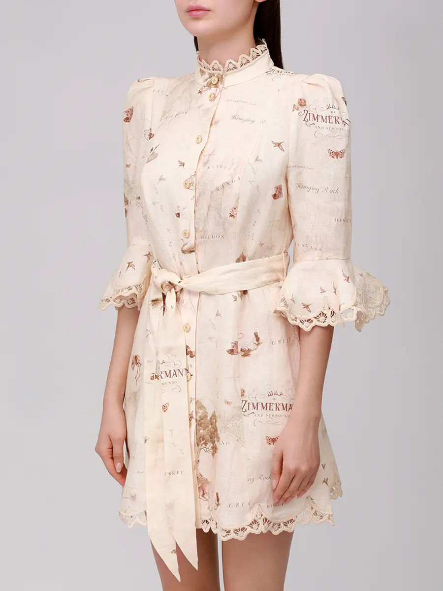 Платье льняное ZIMMERMANN 5294DF25R/MPR Принт  Фото 4