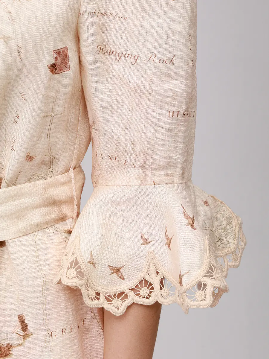 Платье льняное ZIMMERMANN 5294DF25R/MPR Принт  Фото 5