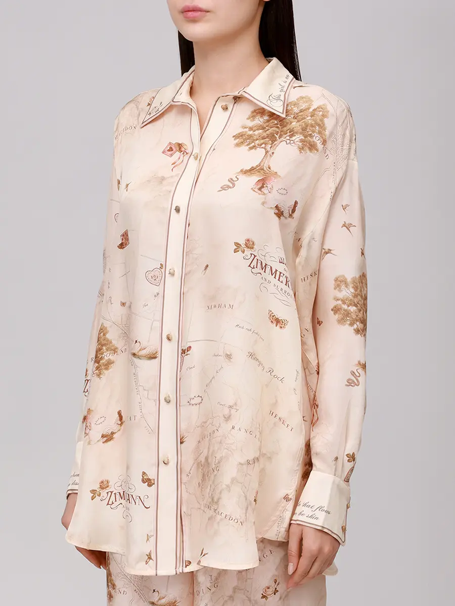 Рубашка с принтом ZIMMERMANN 5403TF25R/MPR Принт  Фото 4
