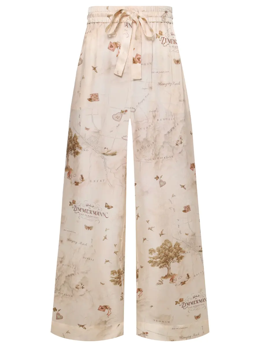 Брюки с принтом ZIMMERMANN 1111PF25R/MPR Принт 