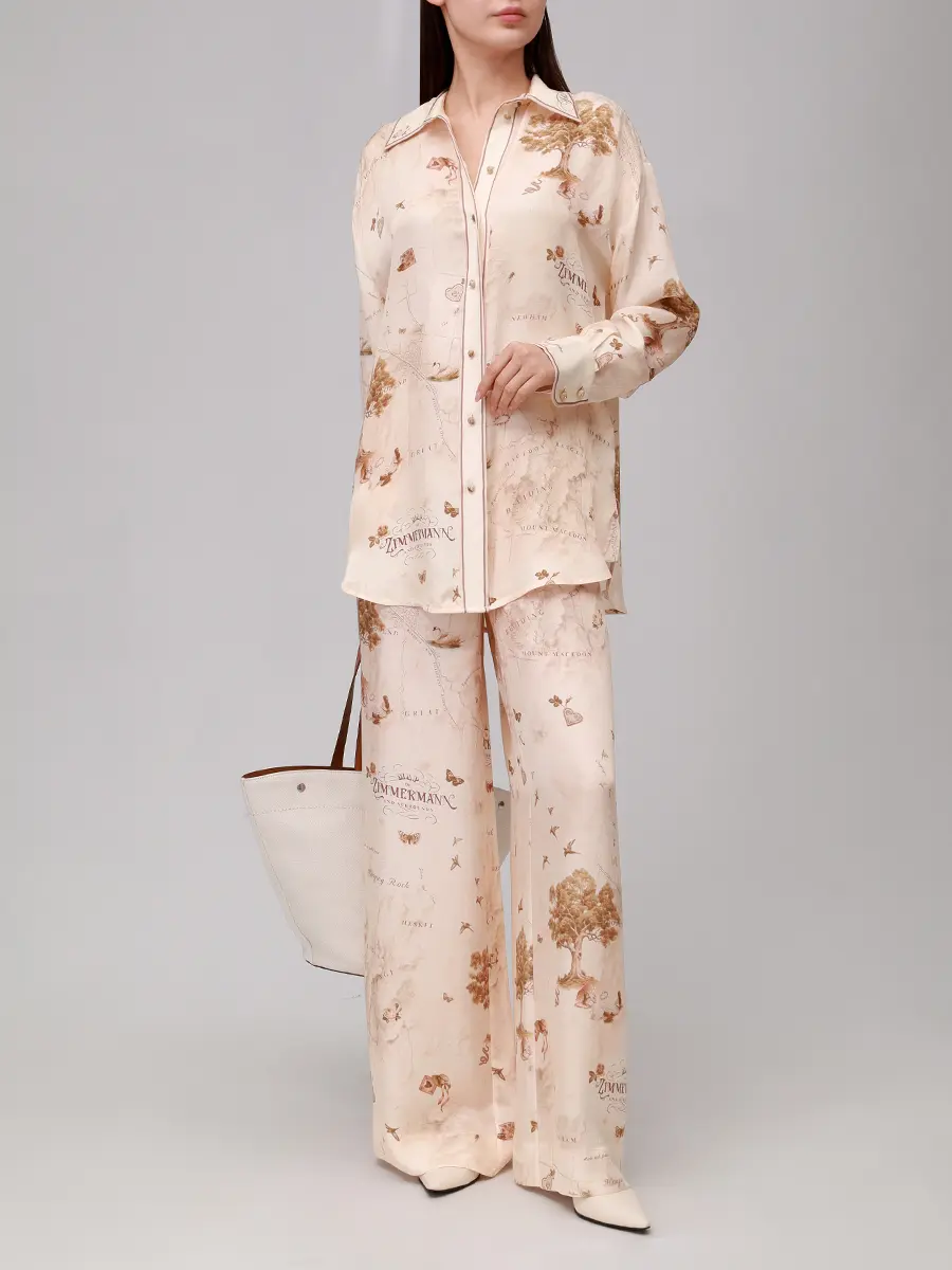 Брюки с принтом ZIMMERMANN 1111PF25R/MPR Принт  Фото 2