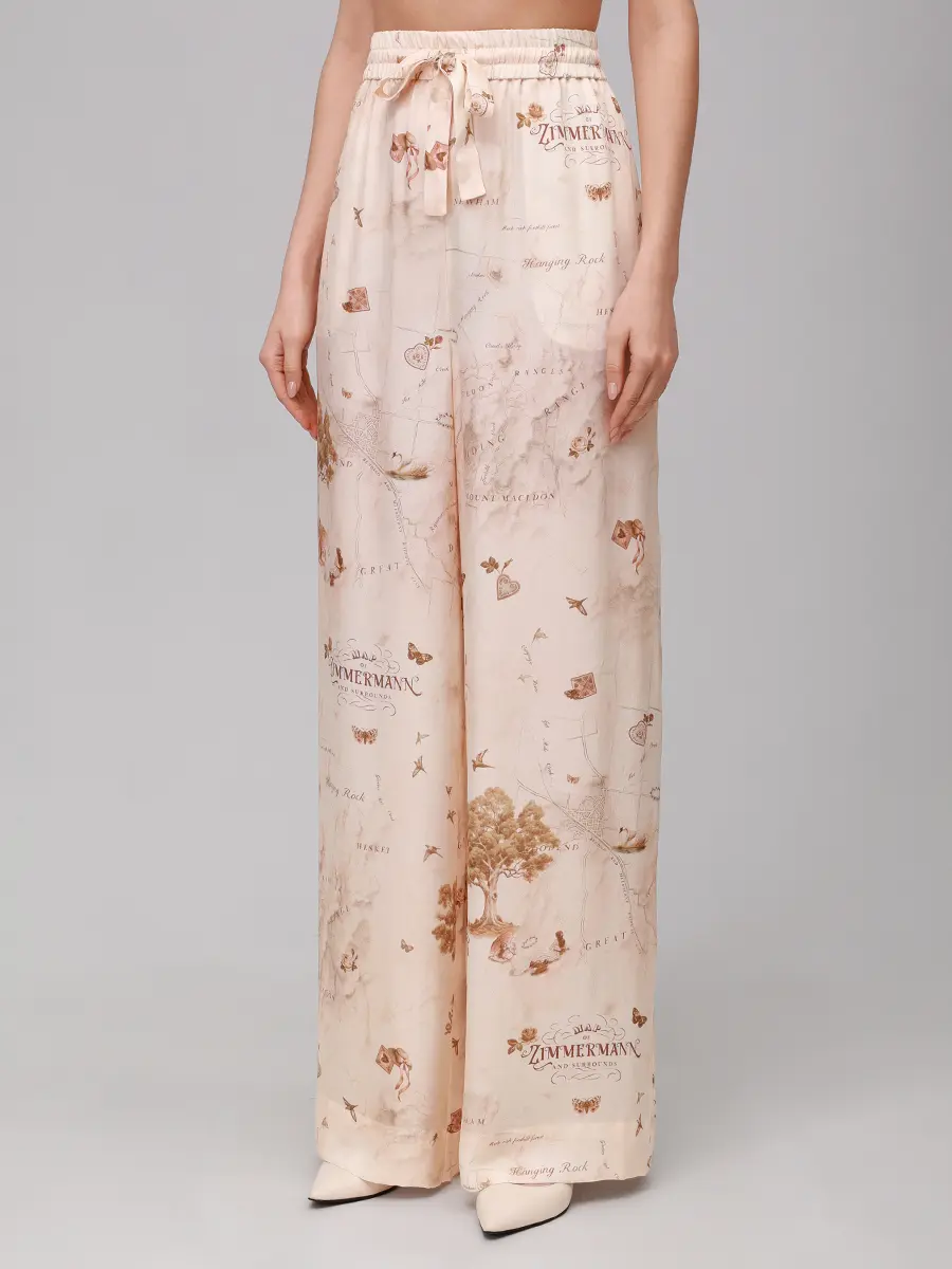 Брюки с принтом ZIMMERMANN 1111PF25R/MPR Принт  Фото 4