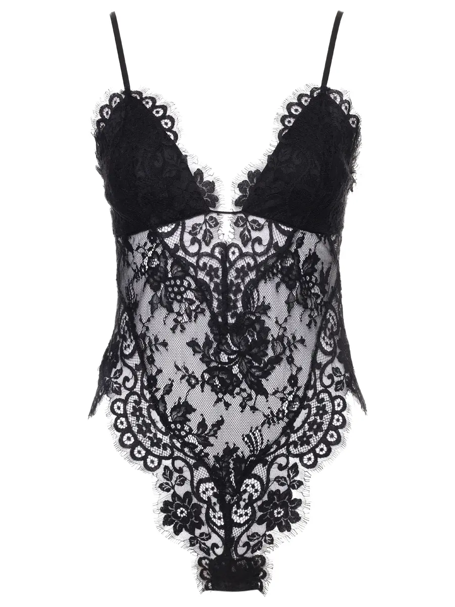 

Боди кружевное, Черный, 1300TF25R/BLK