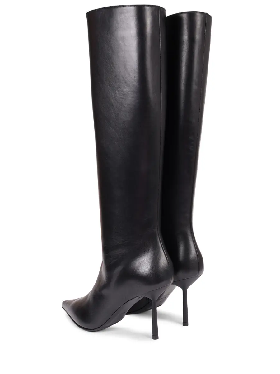 Сапоги кожаные LE SILLA 4255C080BXPPNEM377 Черный  Фото 4