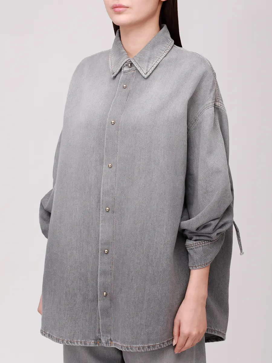 

Рубашка джинсовая, Серый, WSH16 TBW01W115