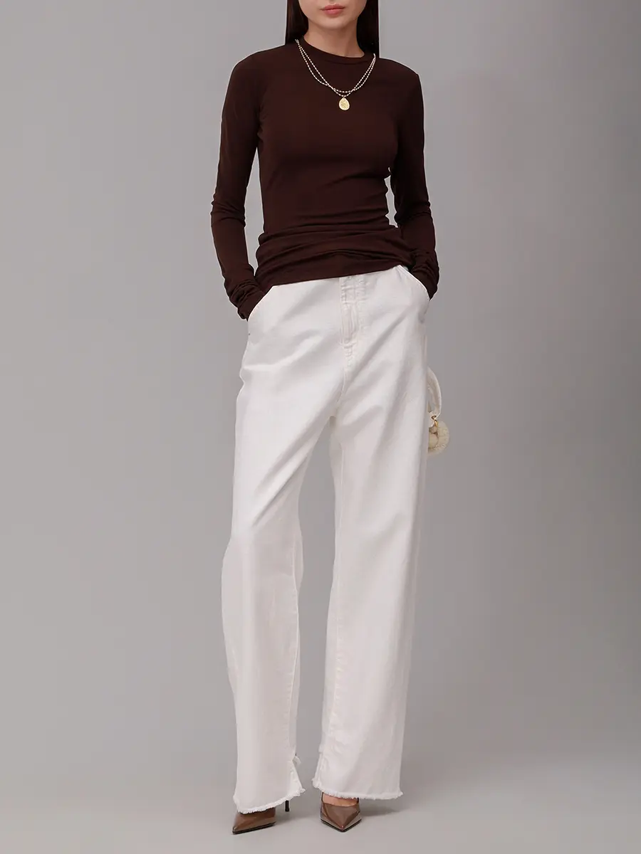 Джинсы хлопковые DARKPARK WTR58 DWB01W008 Белый  Фото 2