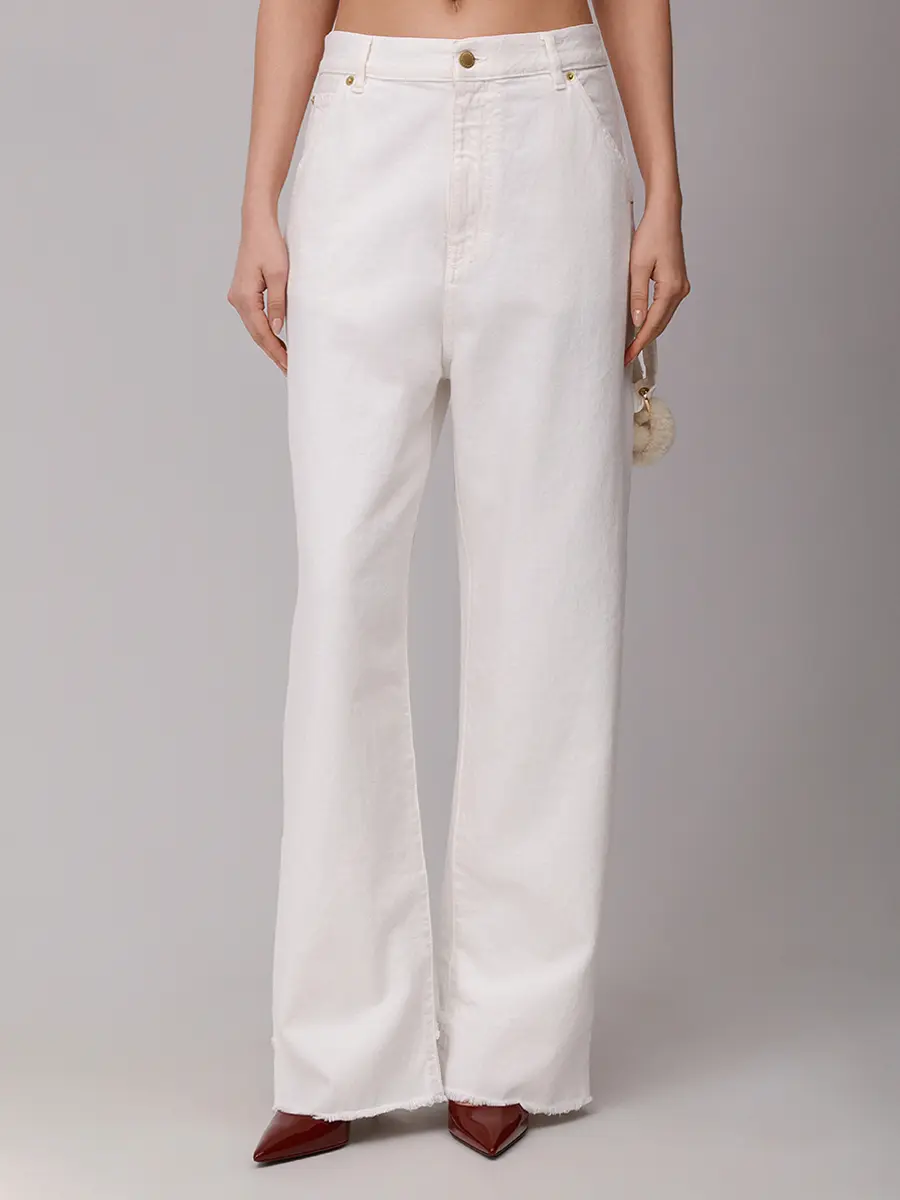 Джинсы хлопковые DARKPARK WTR58 DWB01W008 Белый  Фото 4