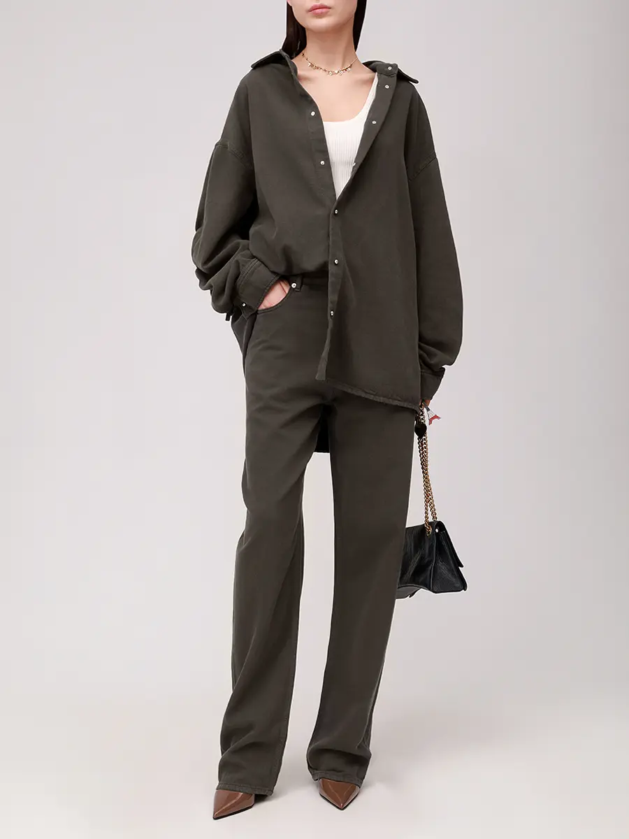 Джинсы из хлопка и лиоцелла DARKPARK WTR53 TWB03PT Коричневый  Фото 2