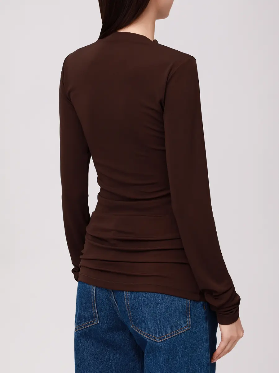 Лонгслив хлопковый DARKPARK WJE21 FAC33 Коричневый  Фото 3