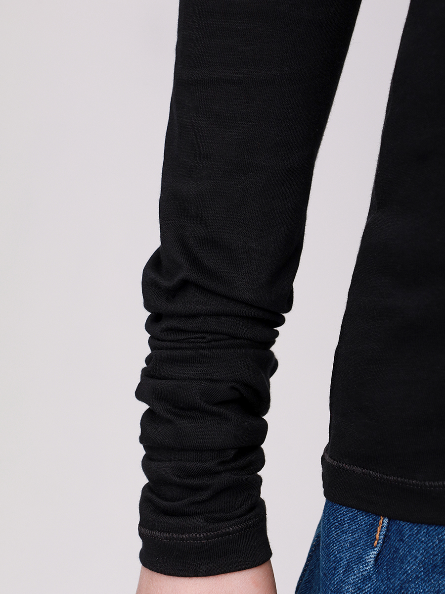 Лонгслив хлопковый DARKPARK WJE21 FAC105/0099 Черный  Фото 5