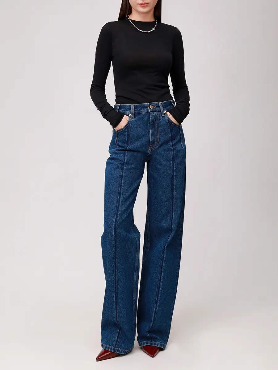 Лонгслив хлопковый DARKPARK WJE21 FAC105/0099 Черный  Фото 2