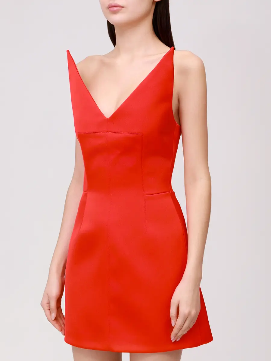 Платье однотонное DAVID KOMA PF25DK01D/RED Красный  Фото 4