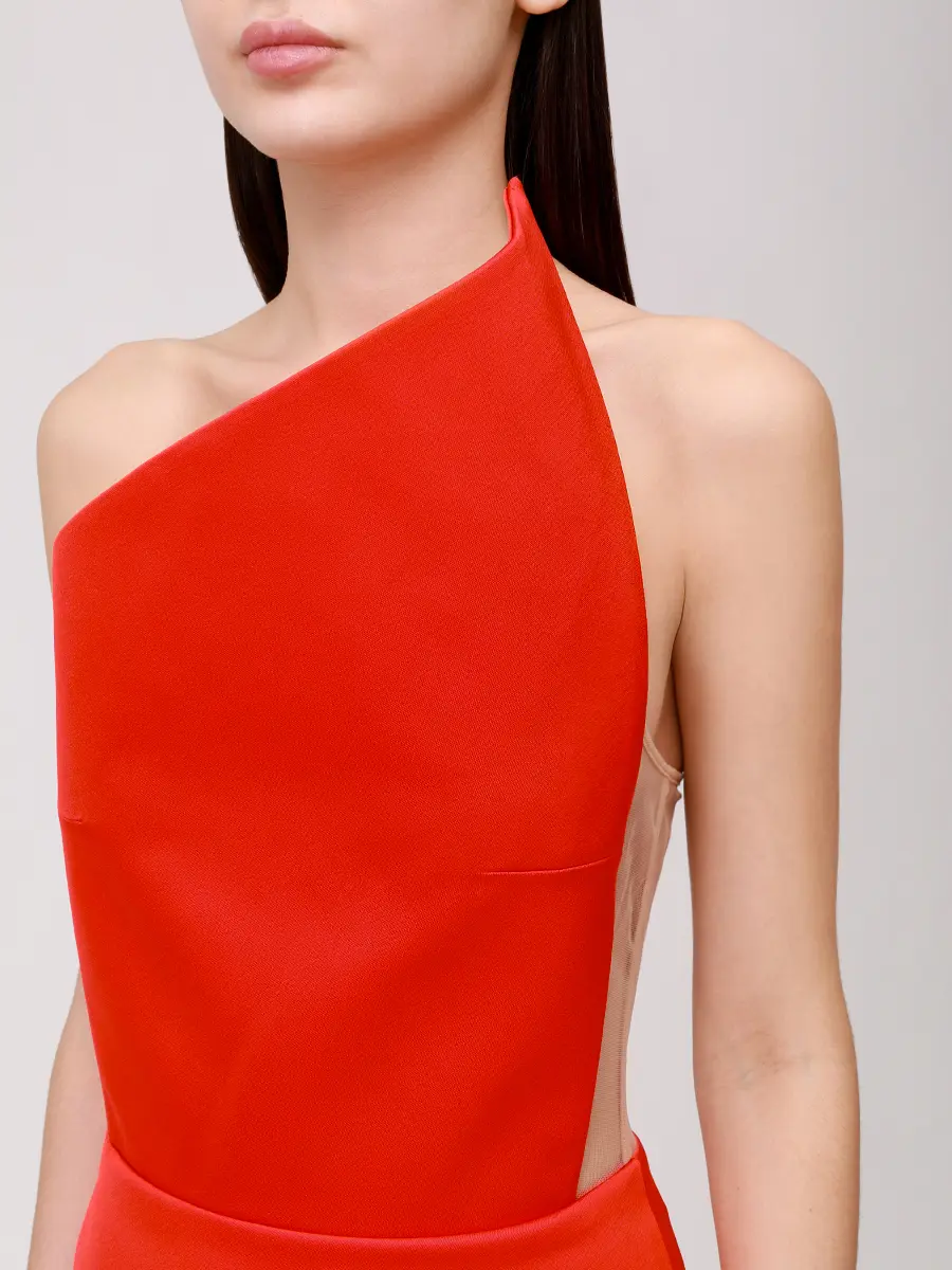 Платье однотонное DAVID KOMA PF25DK04D/RED Красный  Фото 5
