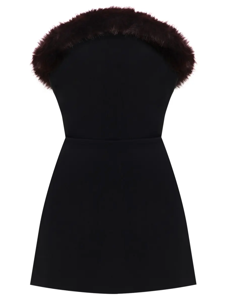 Платье однотонное DAVID KOMA PF25DK06D Черный 