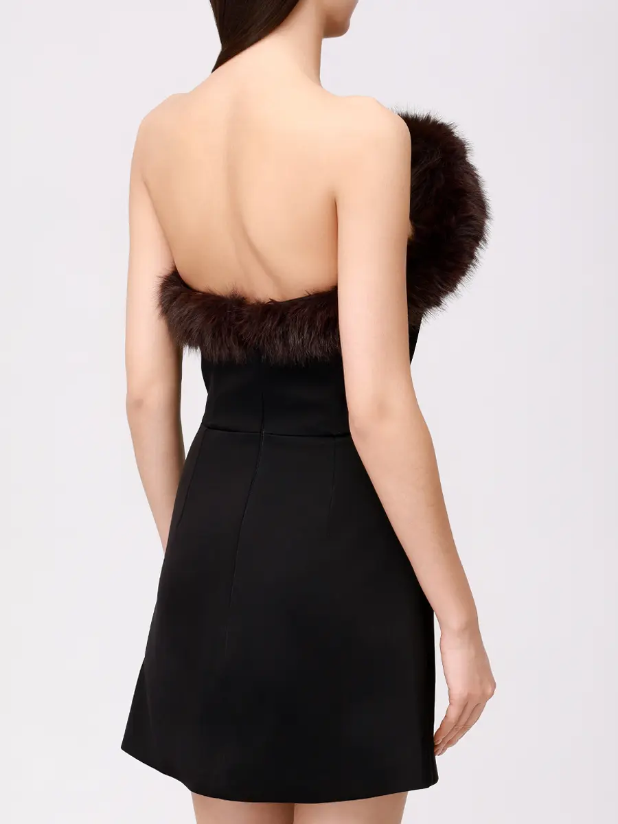 Платье однотонное DAVID KOMA PF25DK06D Черный  Фото 3