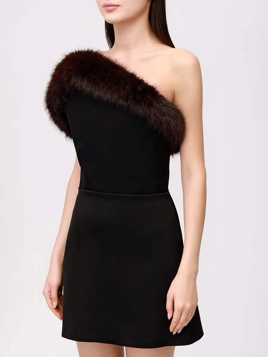 Платье однотонное DAVID KOMA PF25DK06D Черный  Фото 4