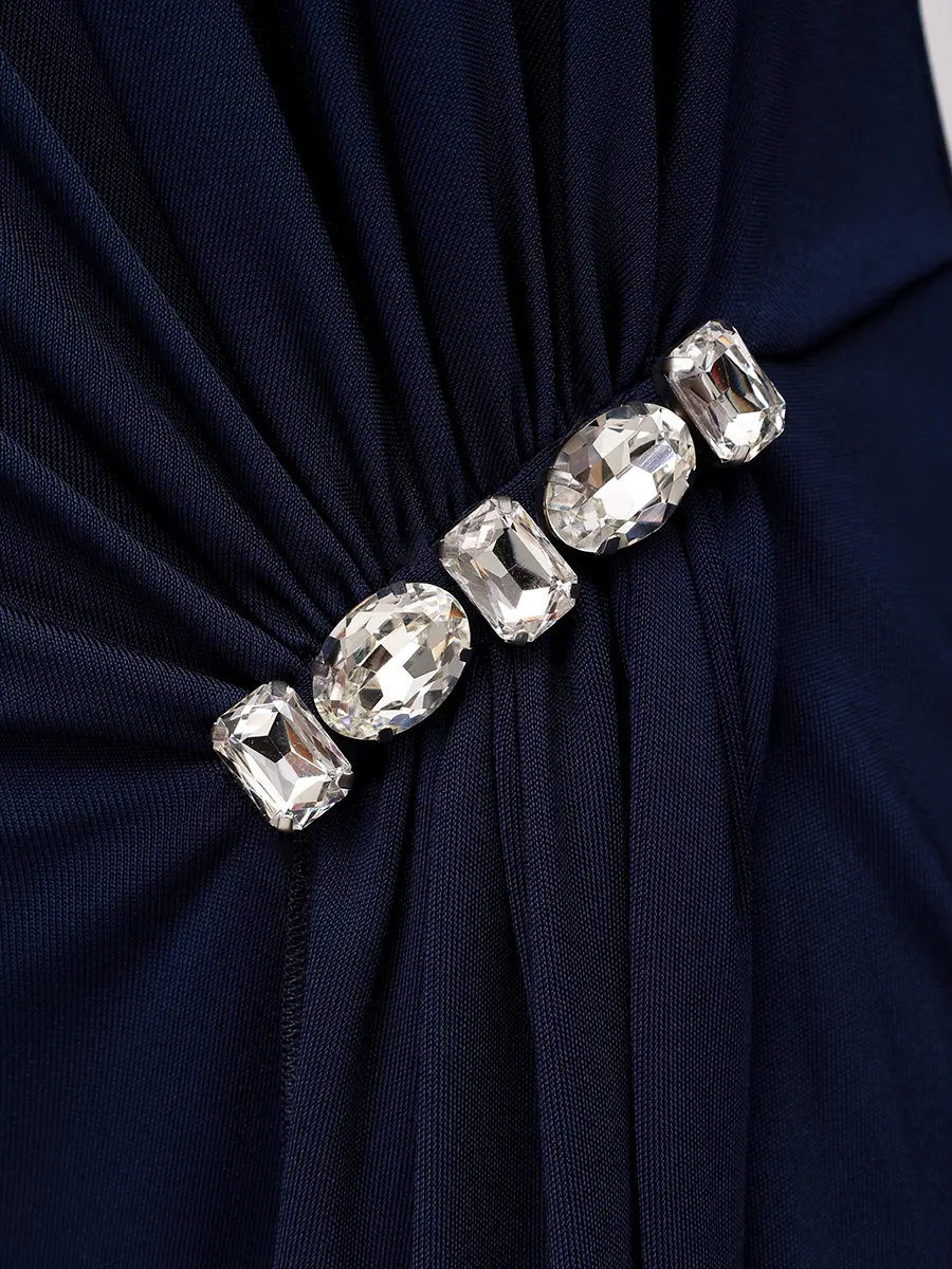 Платье из вискозы DAVID KOMA PF25DK92D/NAVY_SILVER Синий  Фото 6