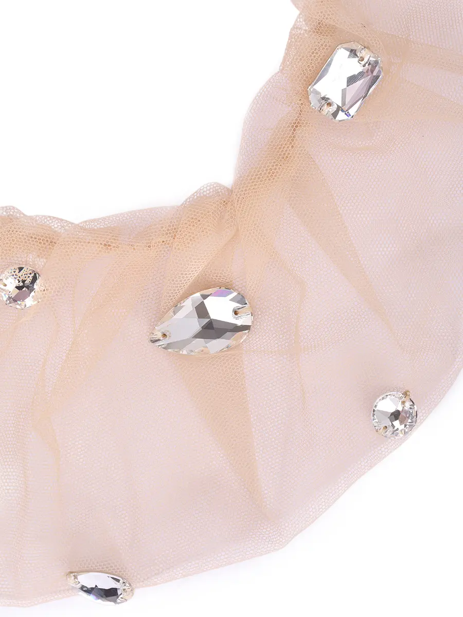 Перчатки с кристаллами DAVID KOMA PF25DKGLOVES04/BEIGE_SILVER Бежевый  Фото 2