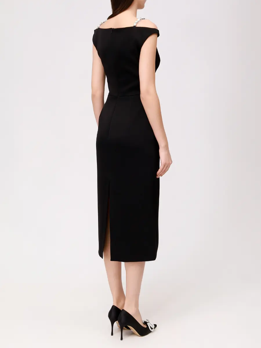 Платье однотонное DAVID KOMA PF25DK52D/BLACK_SILVER Черный  Фото 3