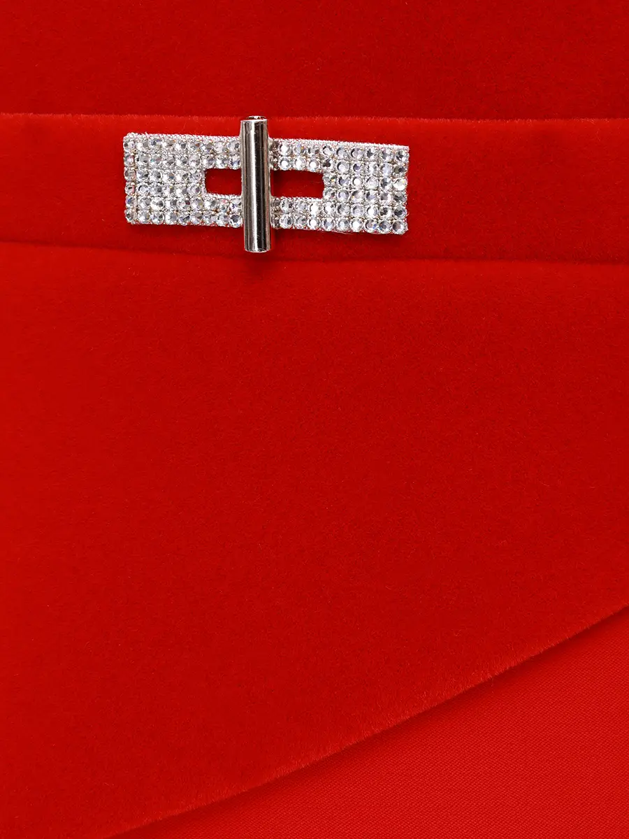 Платье однотонное DAVID KOMA PF25DK61D Красный  Фото 6