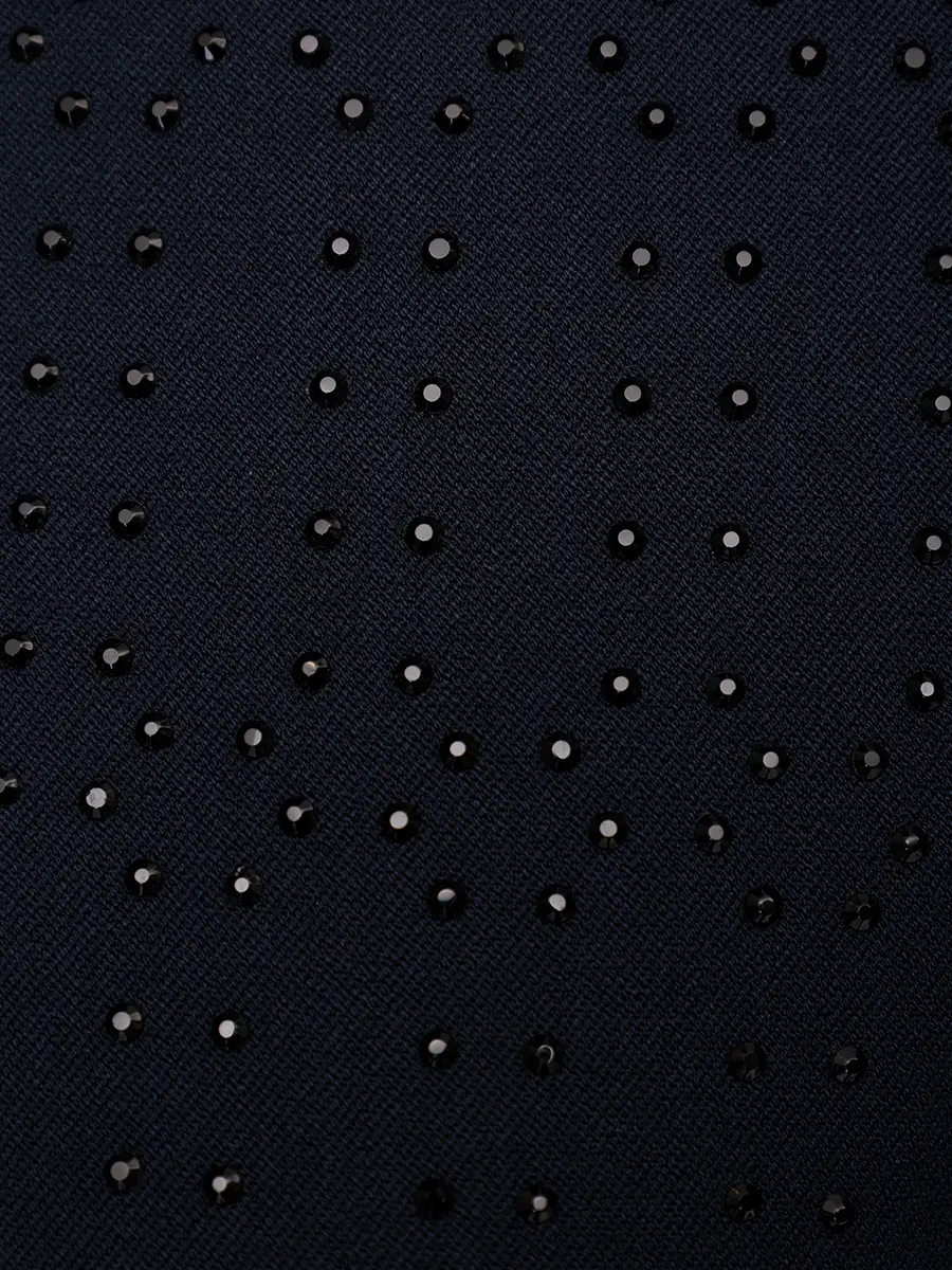 Рубашка со стразами DAVID KOMA PF25DK09/NAVY_BLACK Синий  Фото 6