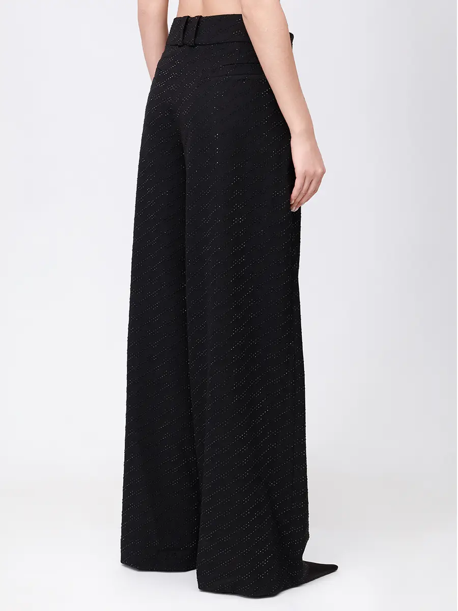Брюки со стразами DAVID KOMA PF25DK09TR/BLACK_BLACK Черный  Фото 3
