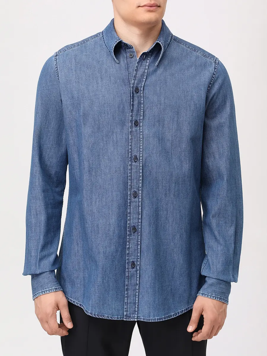 Рубашка джинсовая DOLCE & GABBANA G5IX8D G8LP1 S9001 Синий  Фото 4